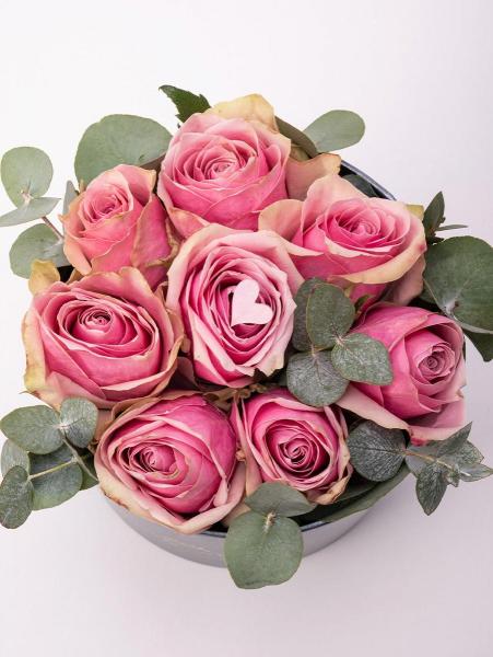 Flower Box różowe róże